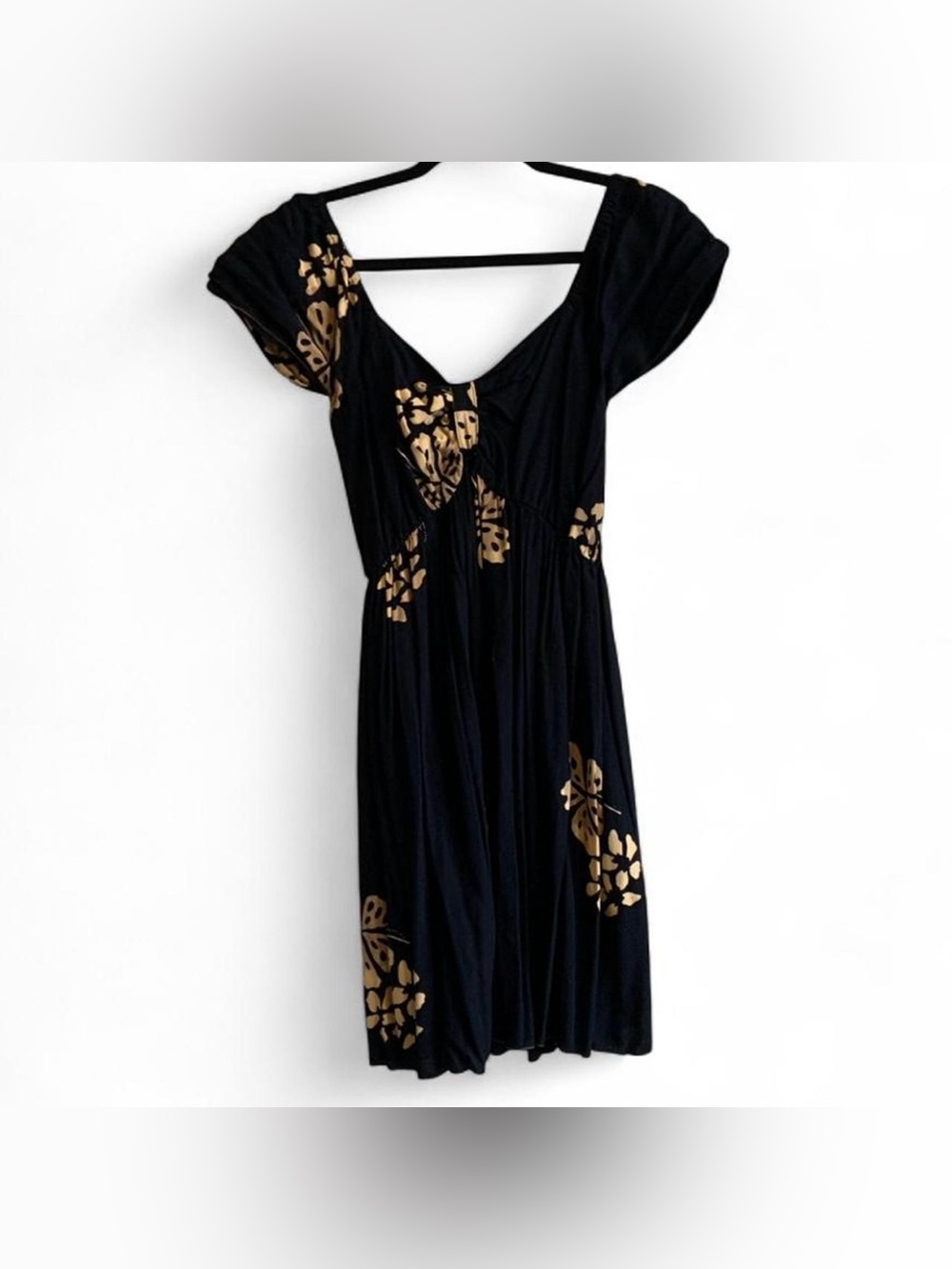 Black Floral Print Dress Size Medium